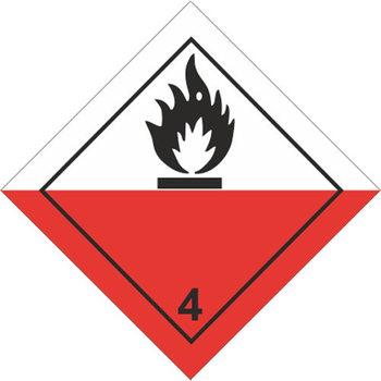 Вещества, способные к самовозгоранию - Маркировка опасных грузов, знаки опасности - Магазин охраны труда ИЗО Стиль