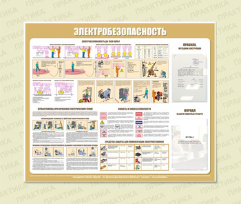 С22 Стенд электробезопасность (1200х1000 мм, пластик ПВХ 3 мм, карманы, Прямая печать на пластик) - Стенды - Стенды по электробезопасности - Магазин охраны труда ИЗО Стиль